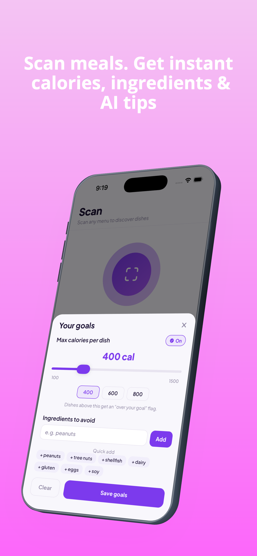 Veyalo AI menu scanner